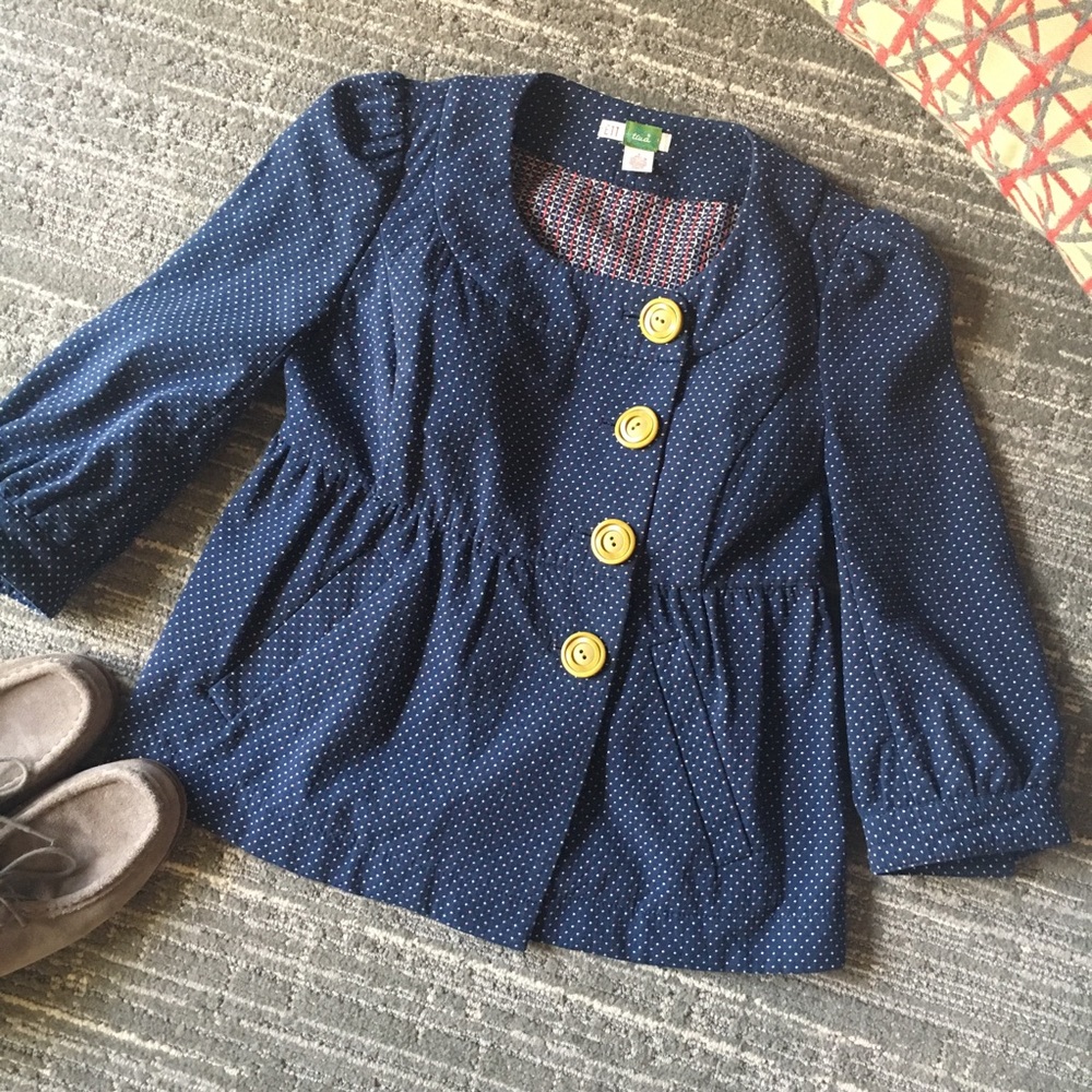 Anthropology Ett Twa Blue Blazer, sz 0